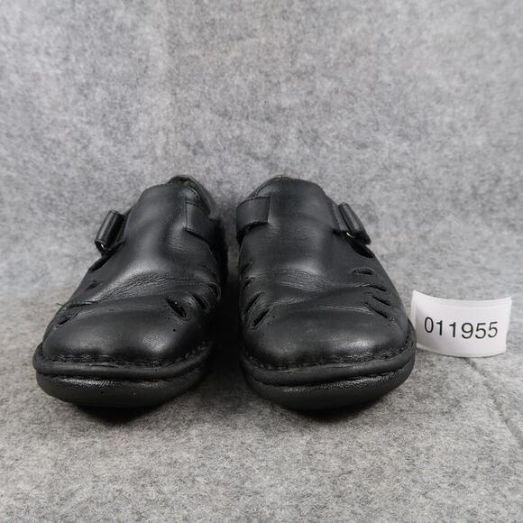 Propet Shoes Womens 6 Sandal Leather Comfort Clog Black Adjustable Strap Retro - Picture 2 of 13